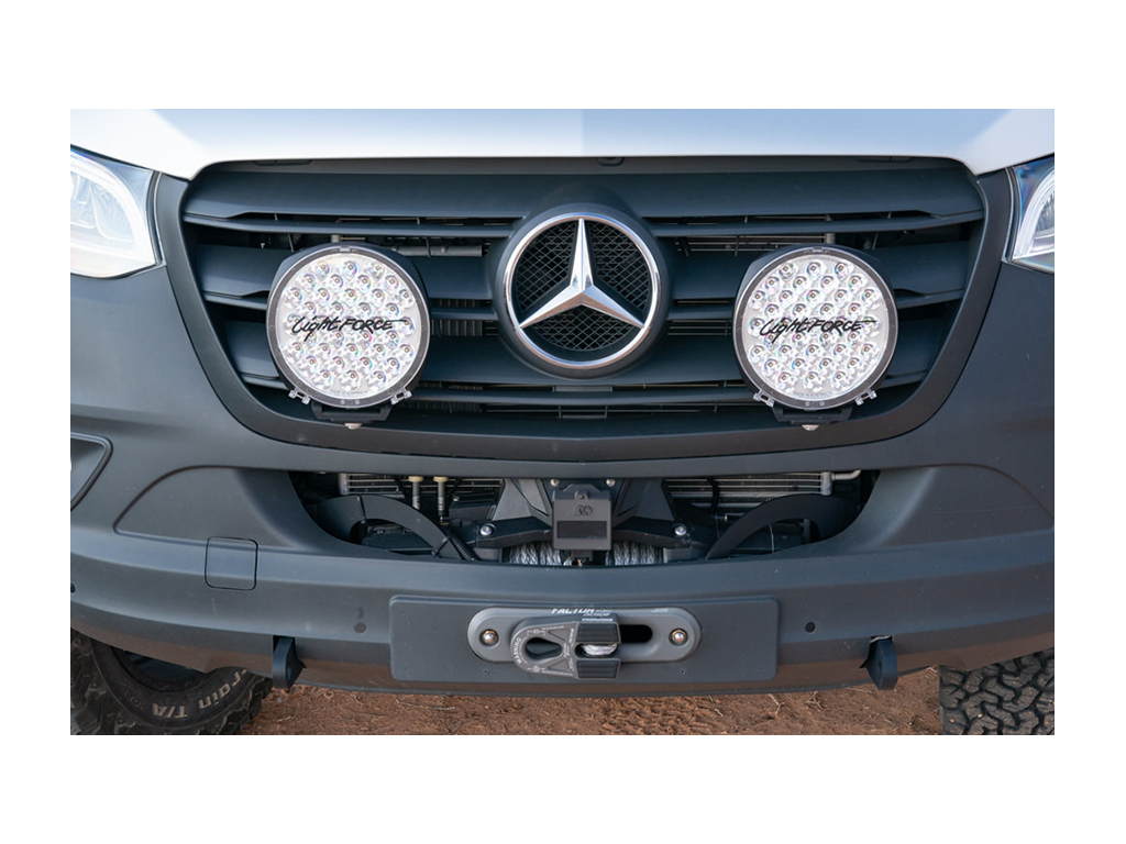 Closeup of Lightforce lights on Revel