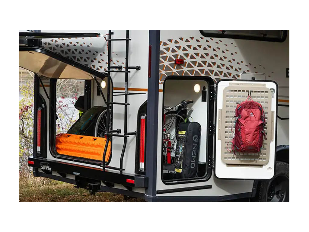 EKKO gear garage with doors open