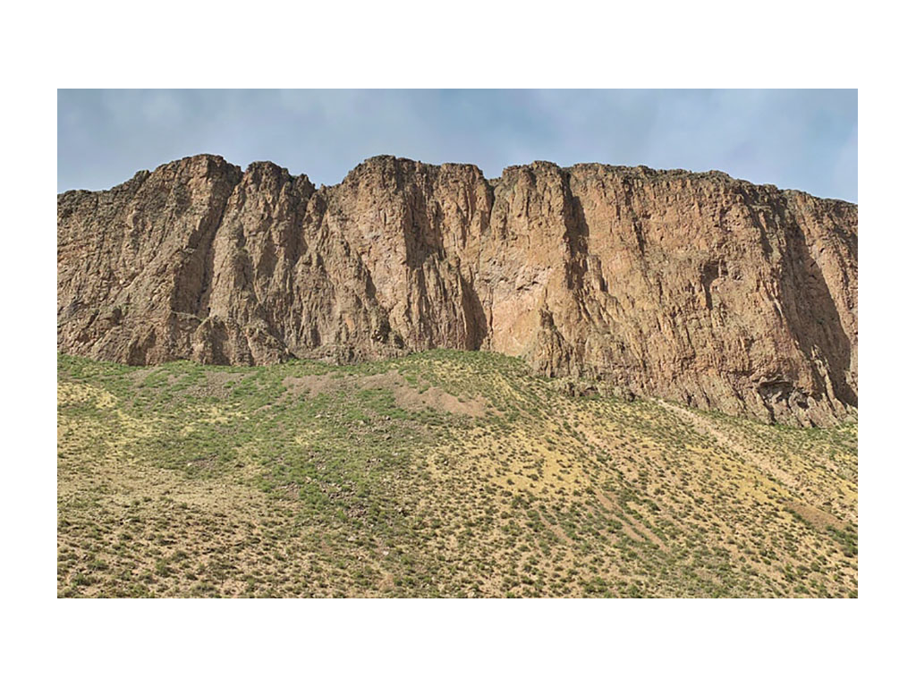 View of mountains in the campground