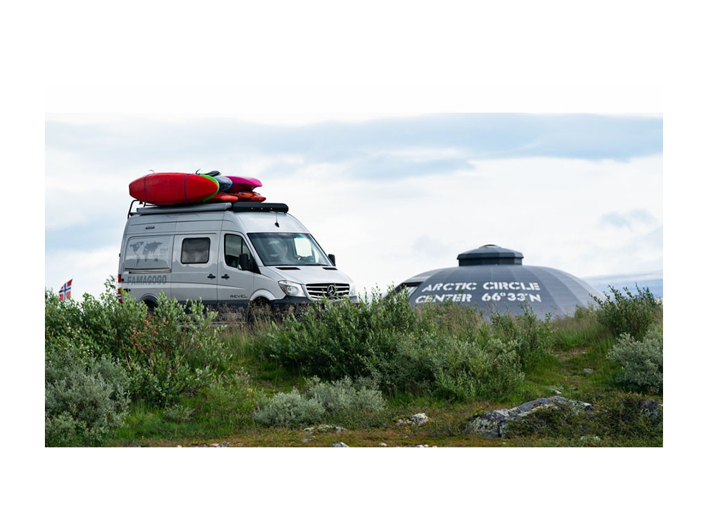 Famagogo Revel next to Arctic Circle in Norway