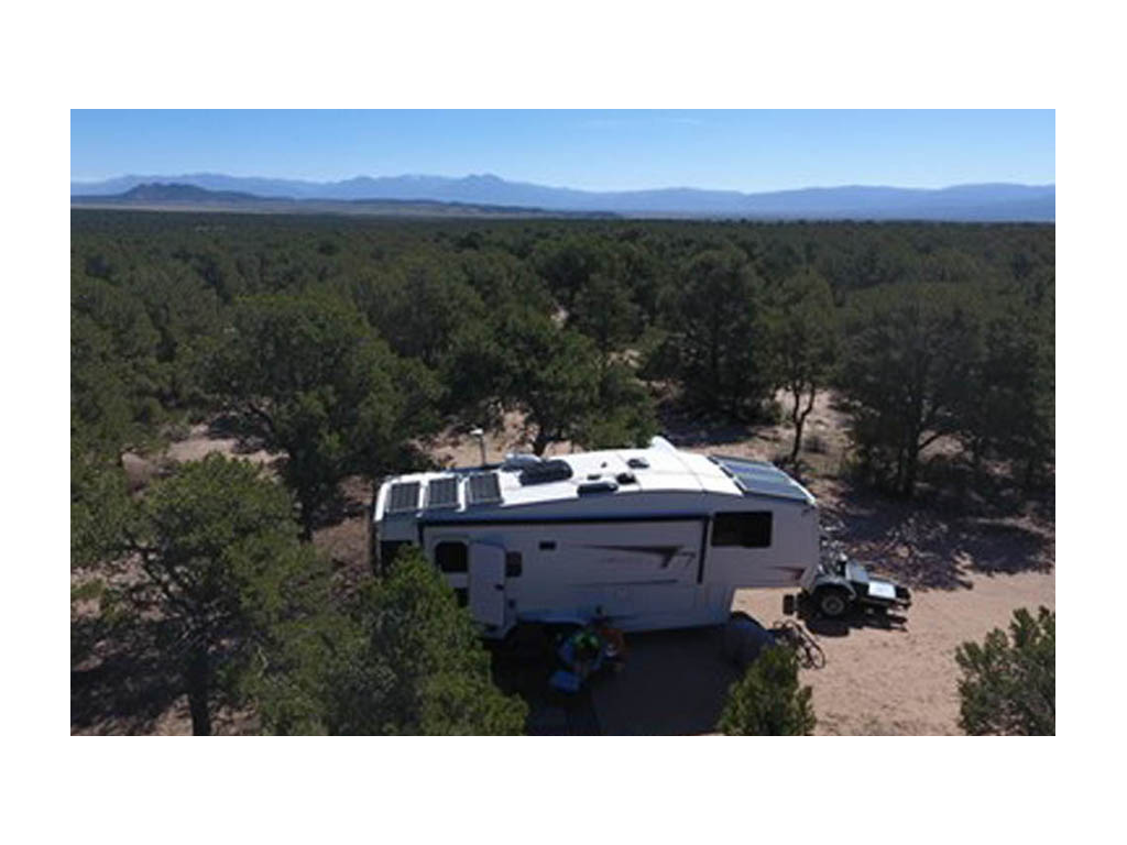 The Ryans parked on the beach boondocking