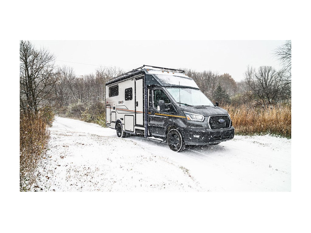 Exterior shot of EKKO in snow