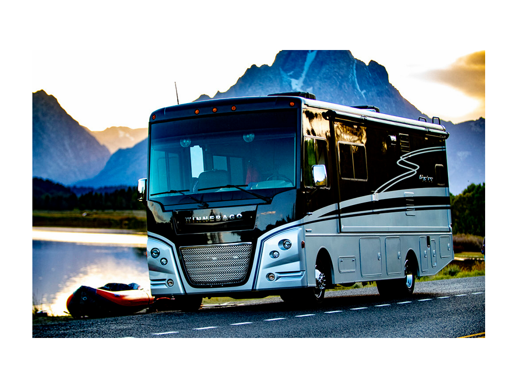 Adventurer parked on side of road in Grand Teton National Park