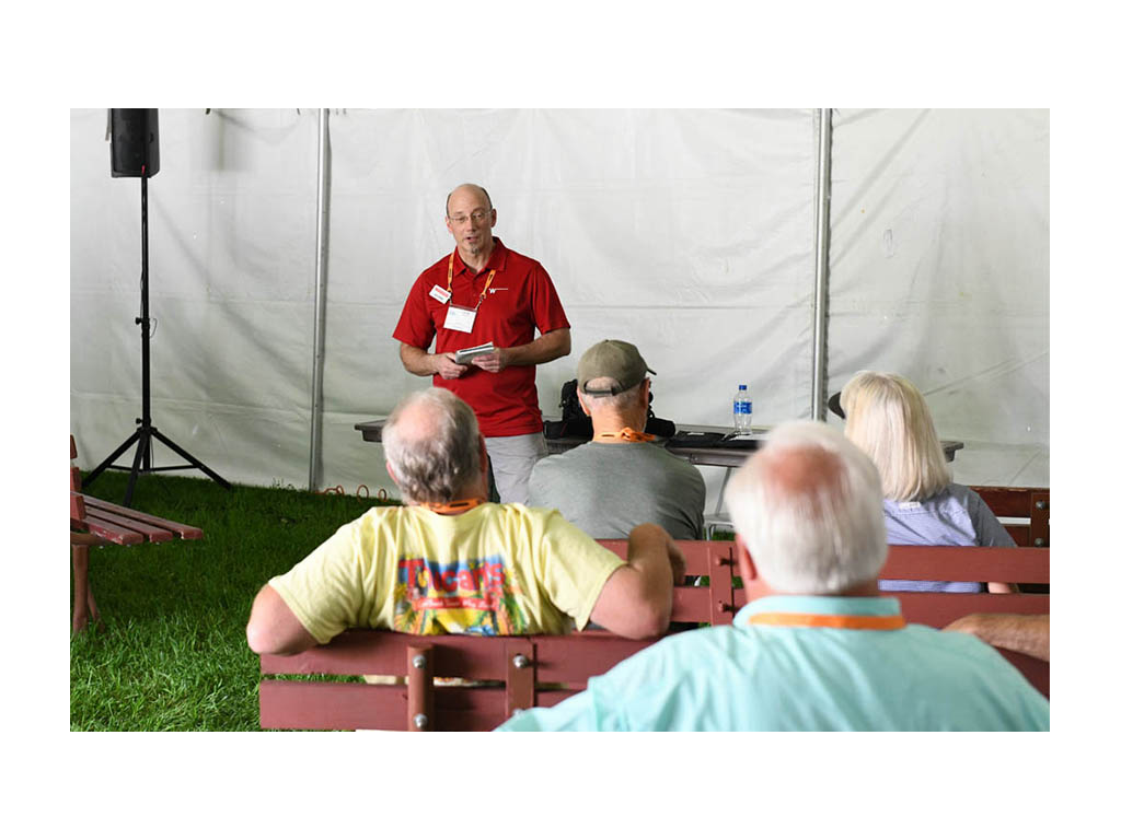 Jack Decker from Winnebago presenting to crowd