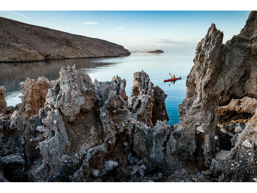 Person kayaking on Isle of Rab