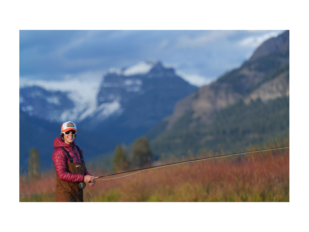 Kelly fishing with fly rod