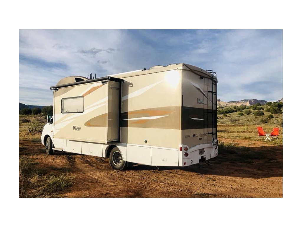 View parked on dirt in Coconino National Forest