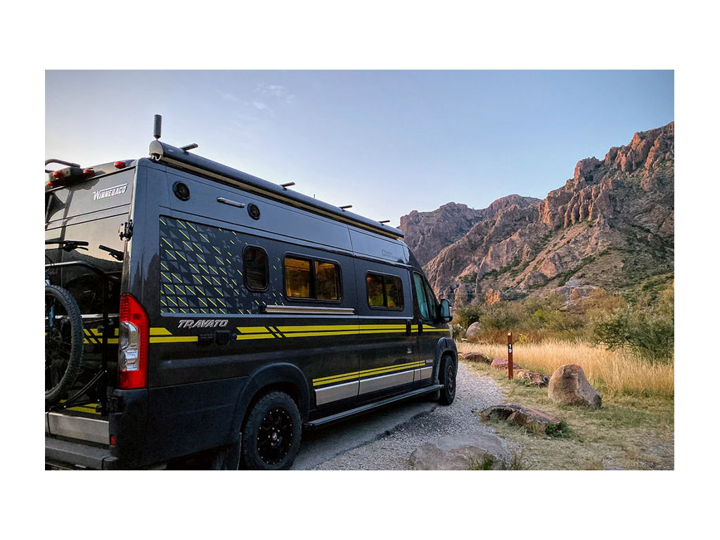 Travato camping near Big Bend