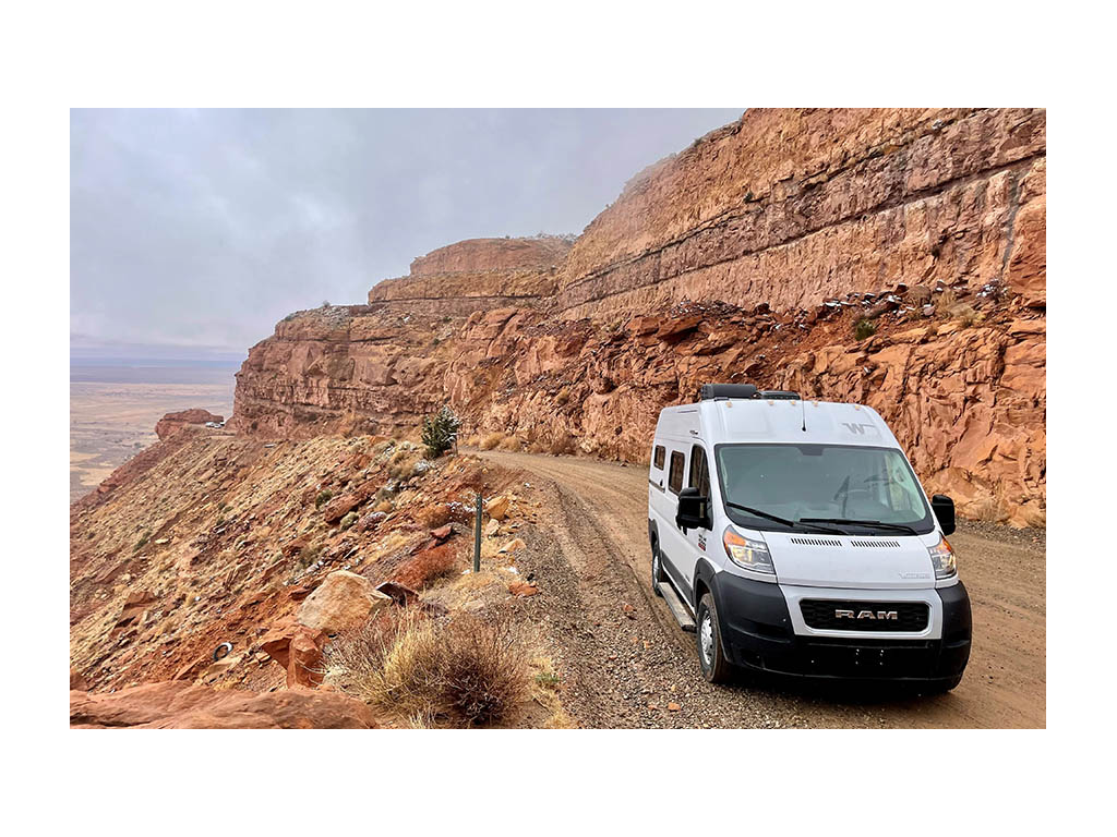Solis Pocket driving down Moki Dugway