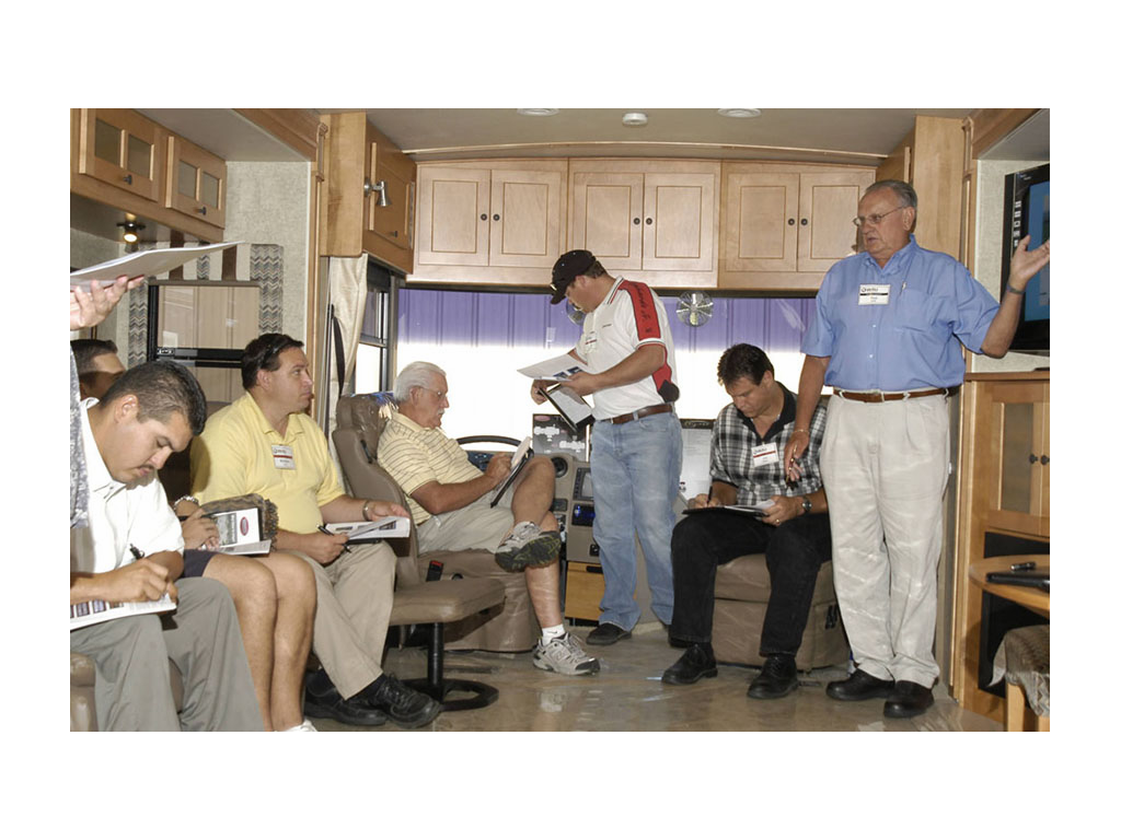 Paul working with dealers for dealer product training program