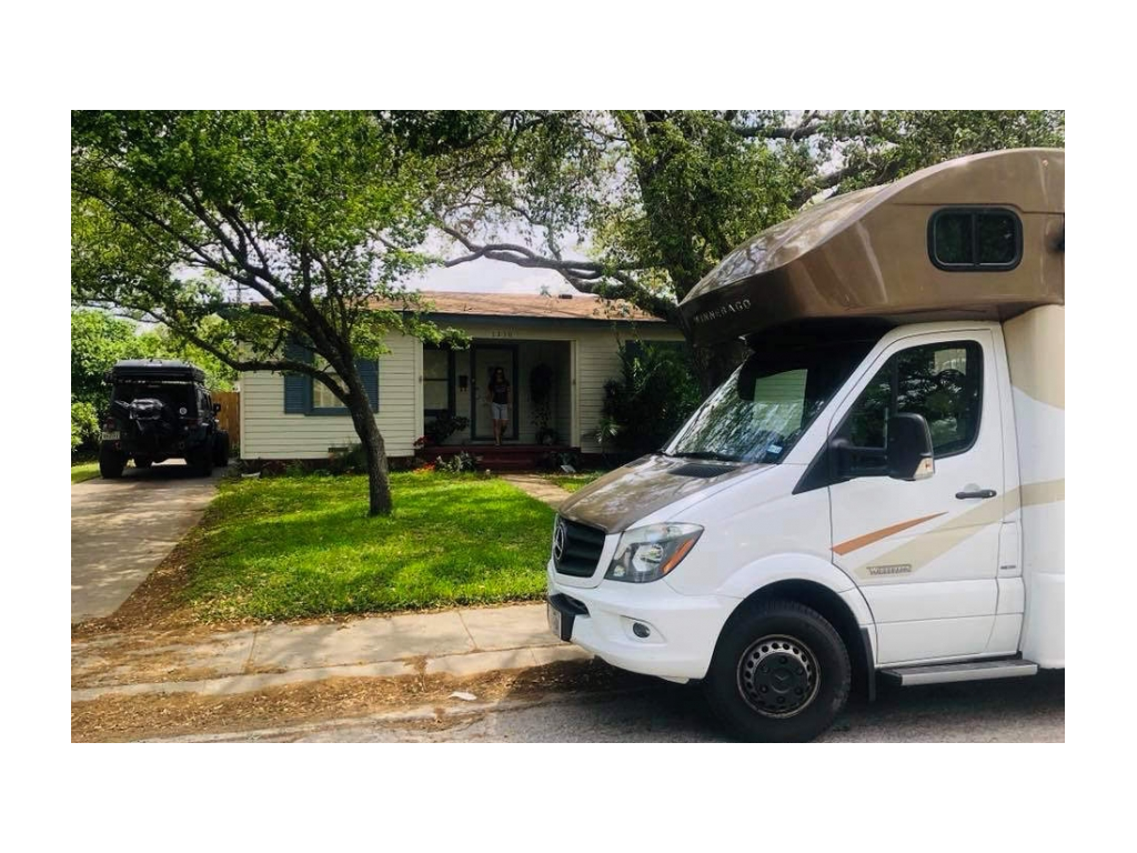 View parked on street in front of house
