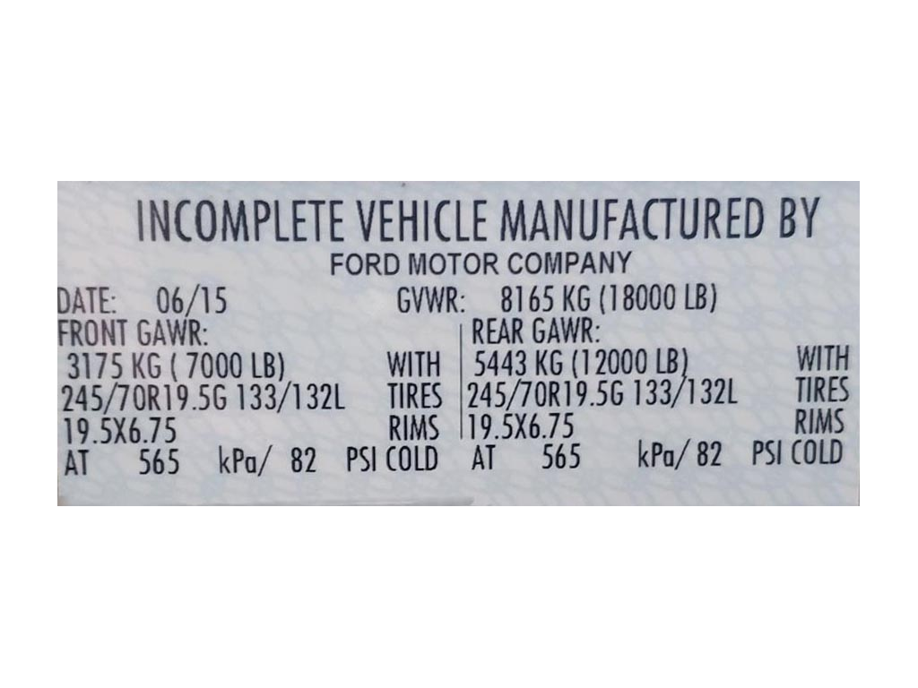 Information on tire pressure