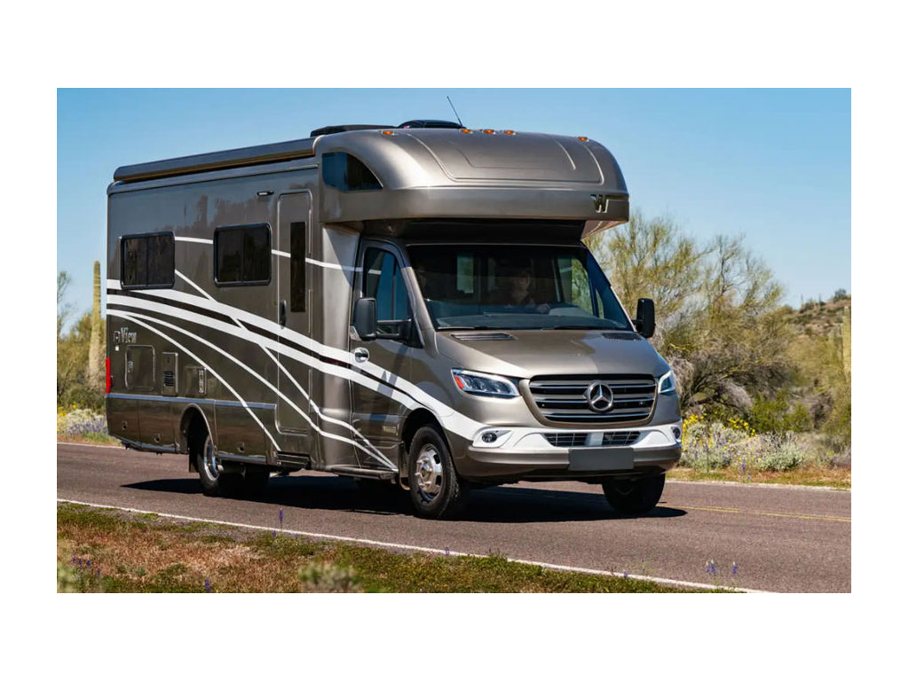Winnebago View driving down road