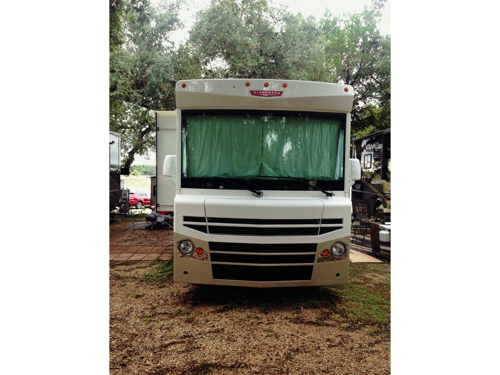 Front end of Winnebago Brave.