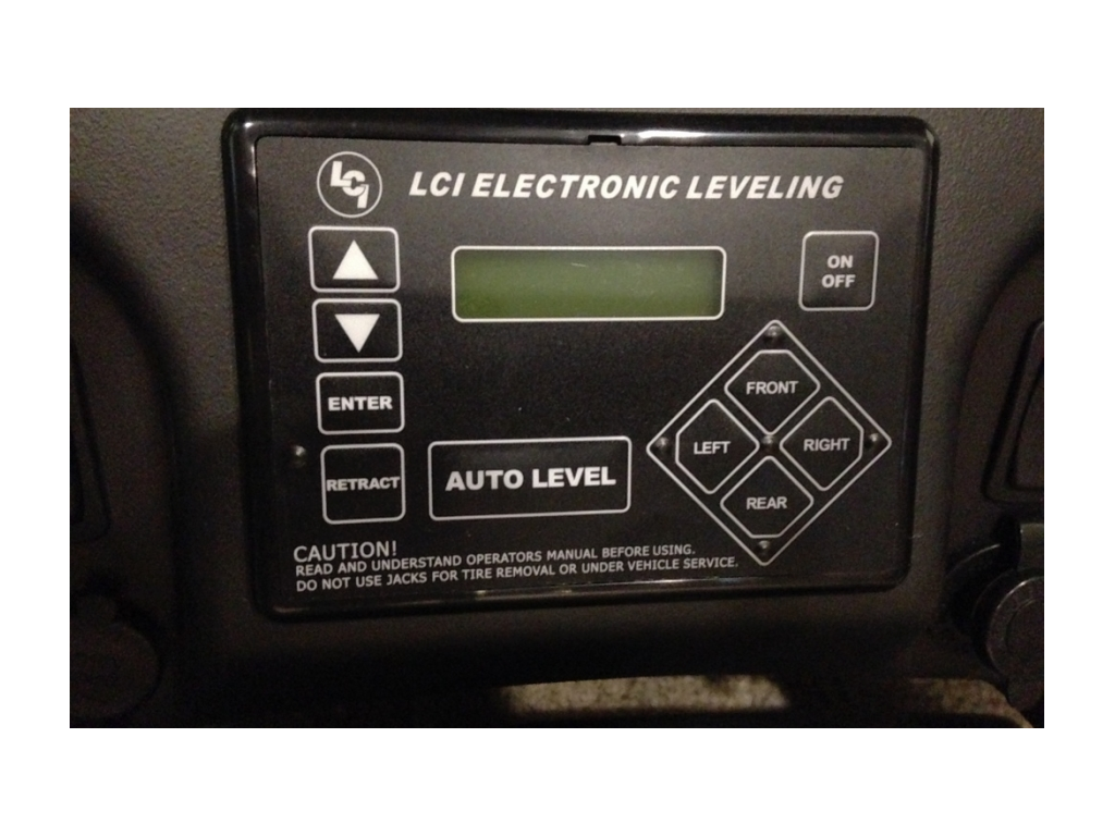 Automatic leveling jack control panel. 