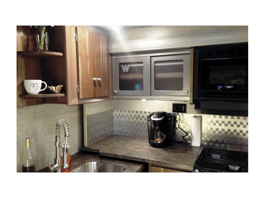 Kitchen of Winnebago Brave.