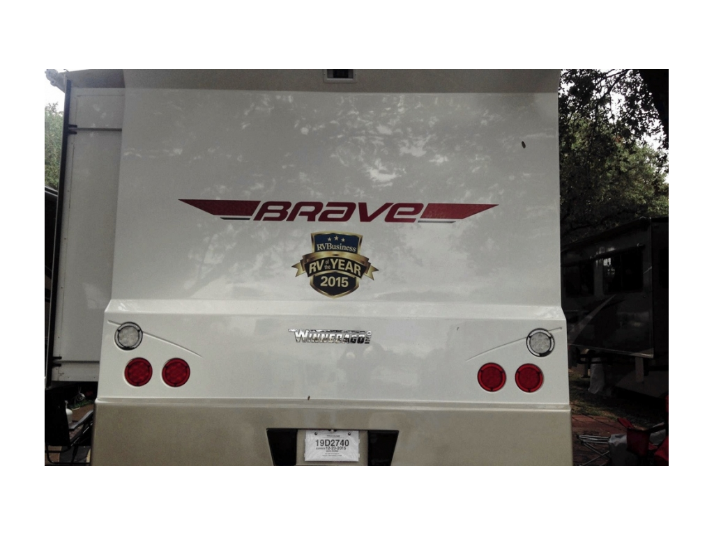 Backside of the Winnebago Brave.