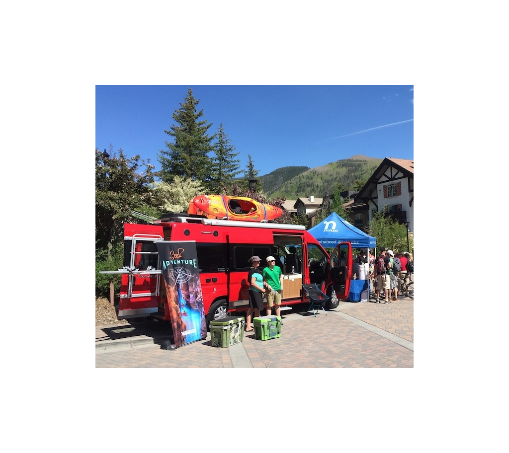 Product display at GoPro Mountain Games.