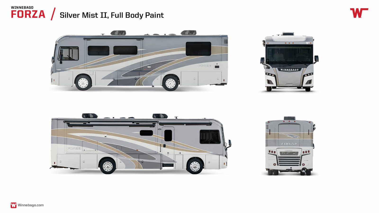 Forza motorhome Silver Mist exterior paint