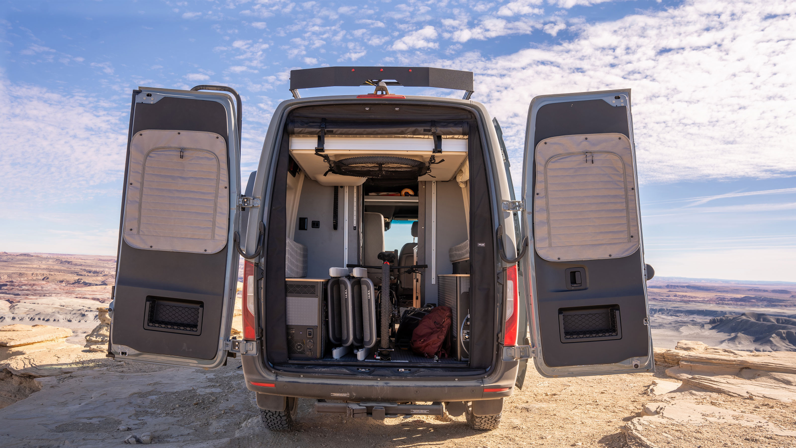 Revel exterior with back doors open