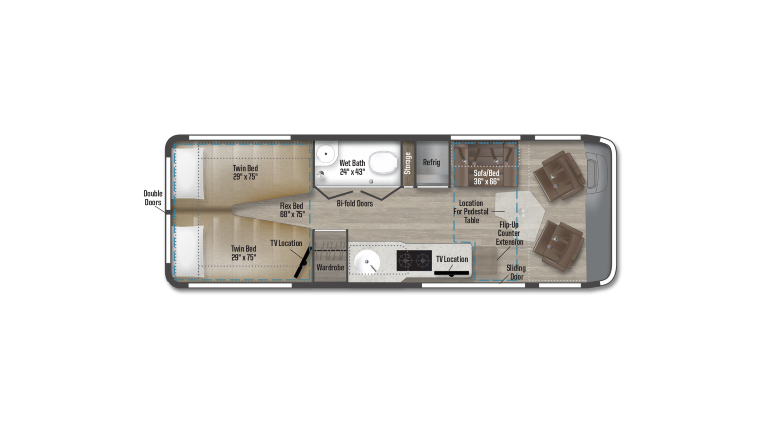 Floor Plan New Mercedes Sprinter Camper Van Winnebago Era
