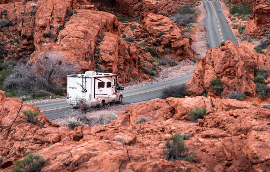 Trend driving in Valley of Fire State Park