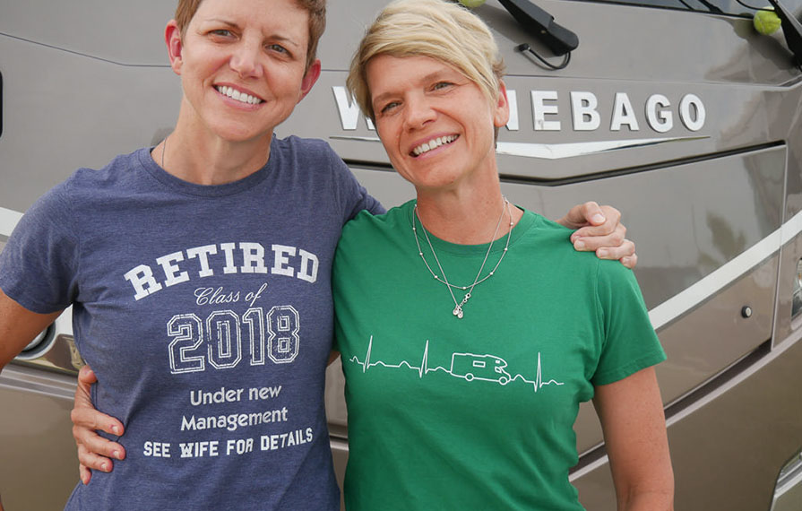 Ann and Lin standing in front of Forza