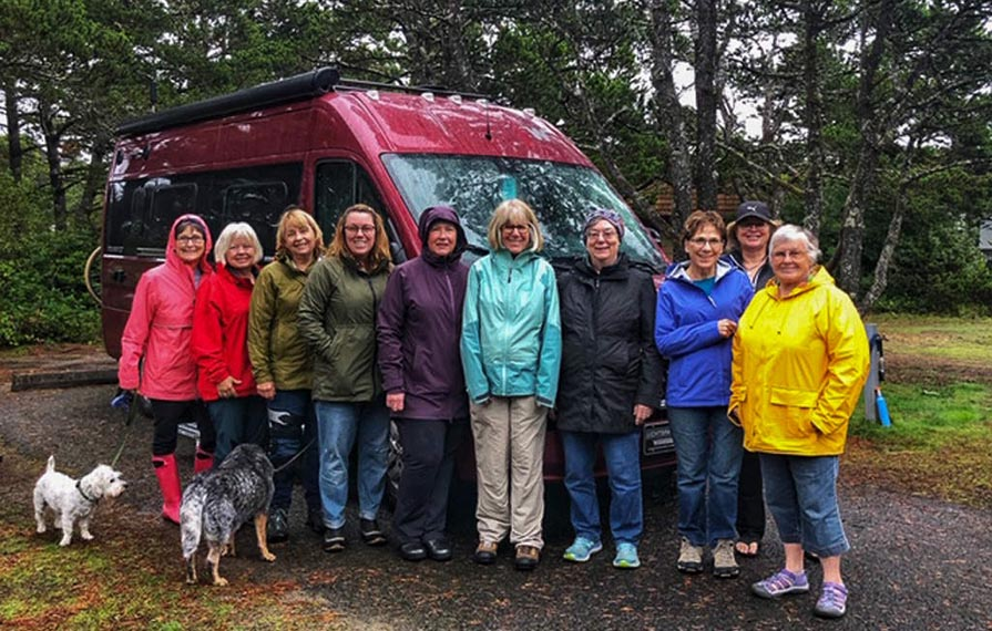 Group of women in front of Travato