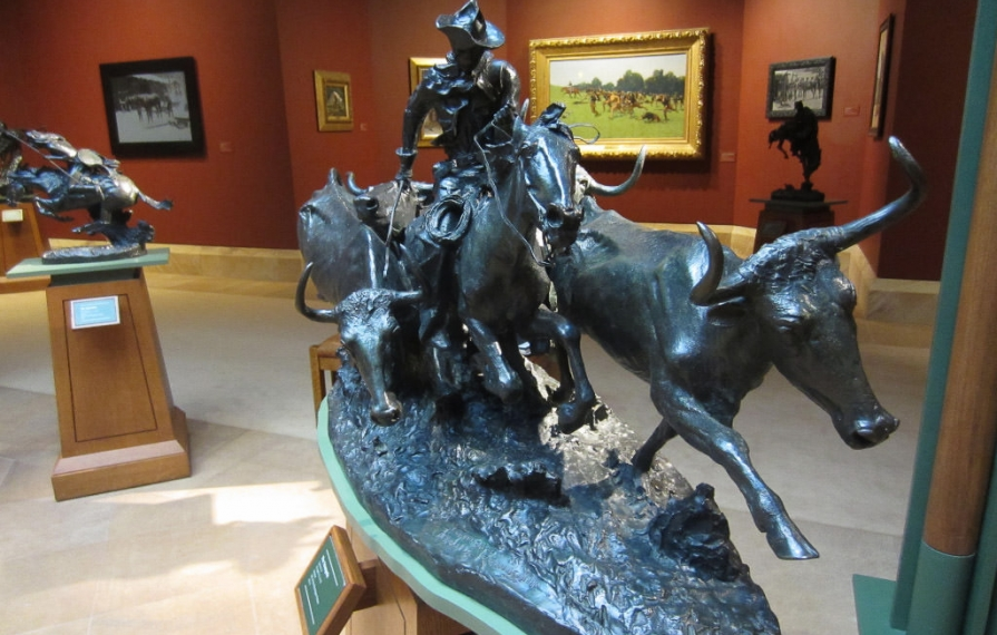 Art sculpture in Frederic Remington's house
