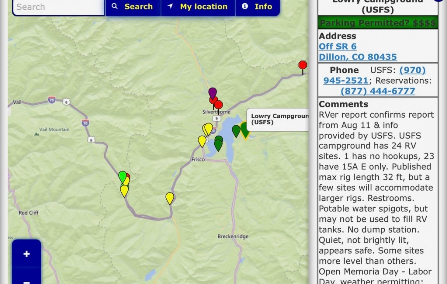 Overnight RV Parking showing nearby RV campin