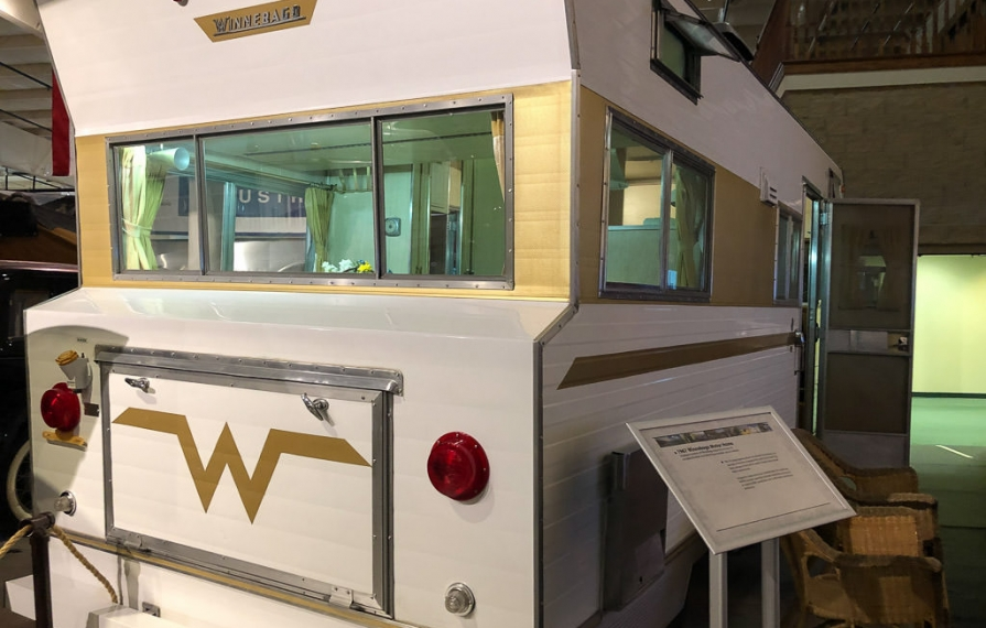 1967 Winnebago 19' Motorhome displayed in the RV/MH Hall of Fame