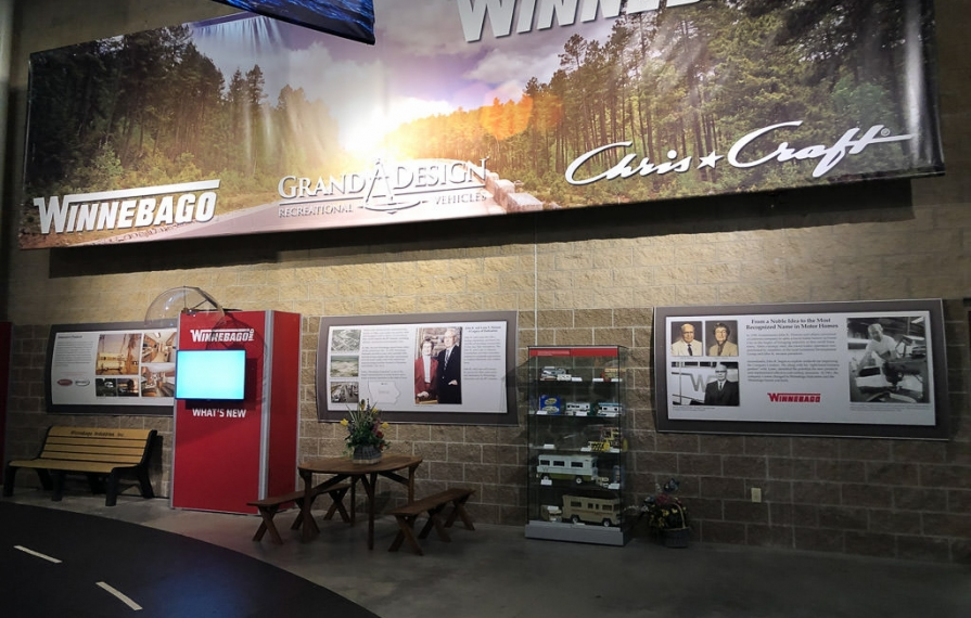 Winnebago Industries display at RV/MH Hall of Fame