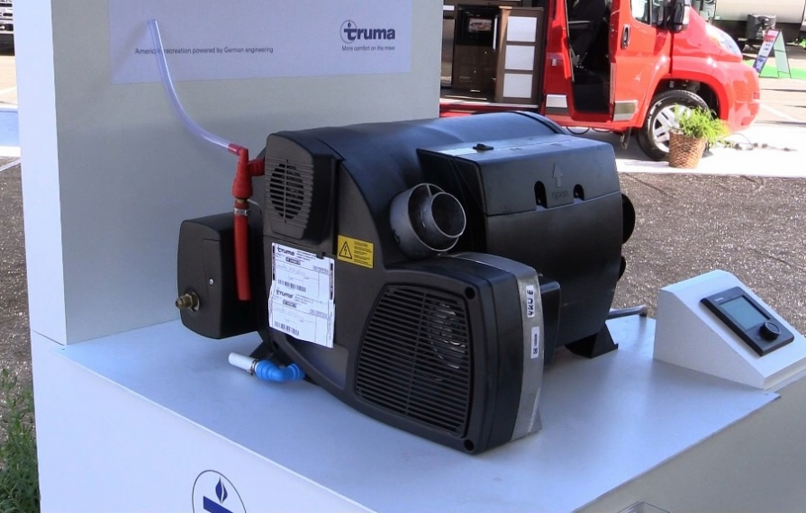 Truma Combi system on display.