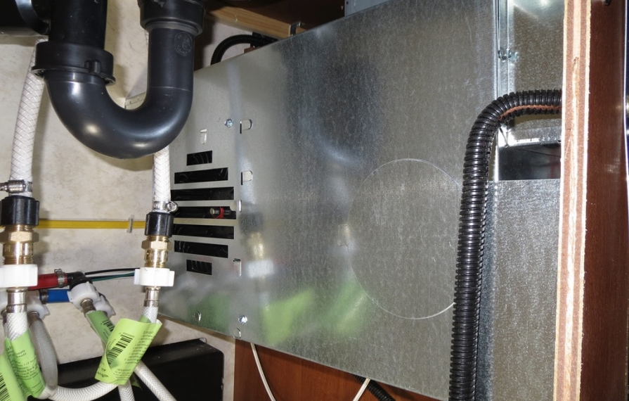 Standard furnace in a motorhome.