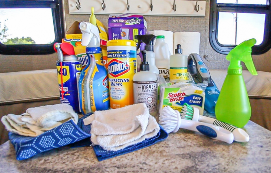 RV Spring Cleaning supplies