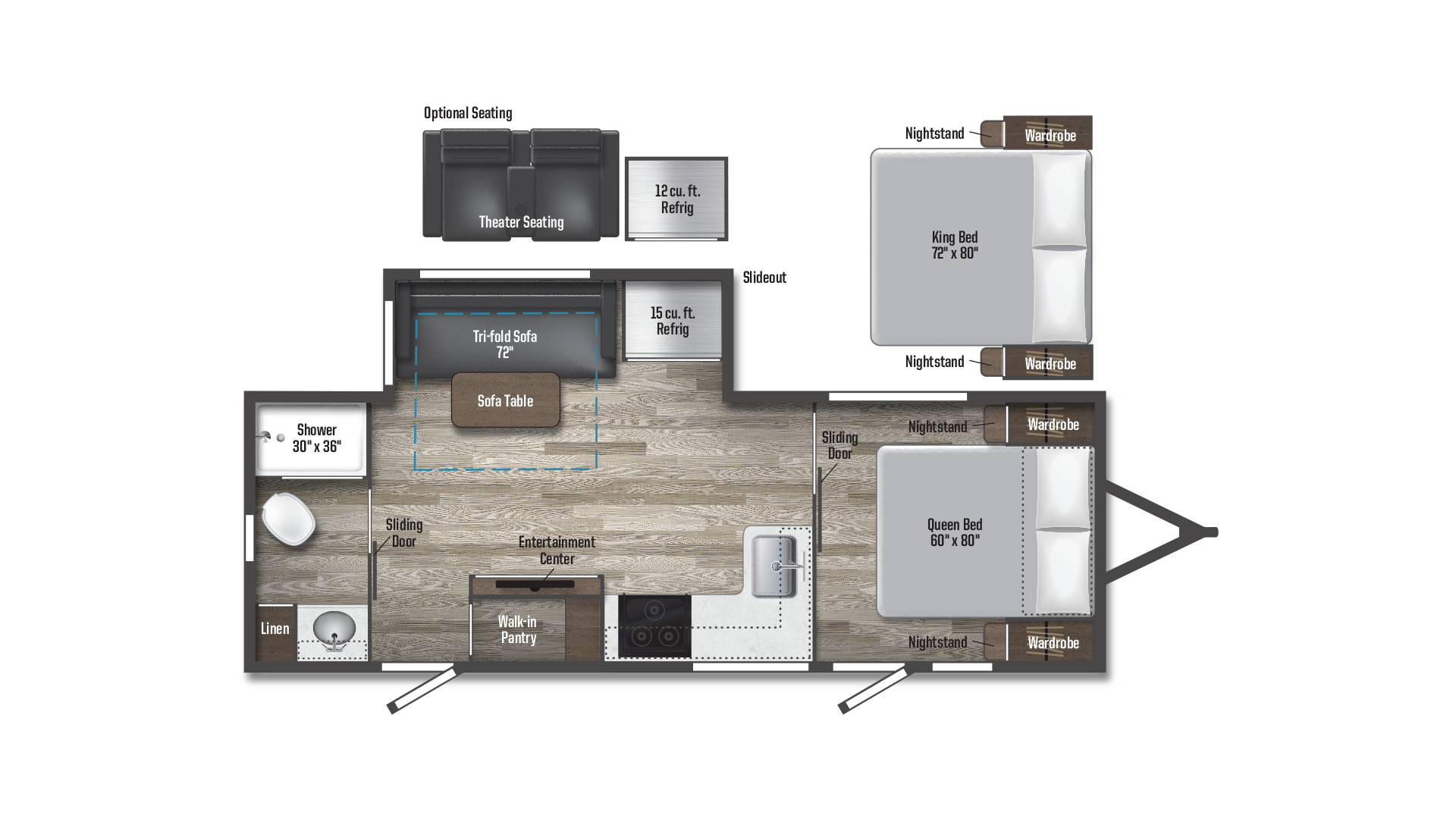 2025 Winnebago Voyage 2427RB floor plan diagram