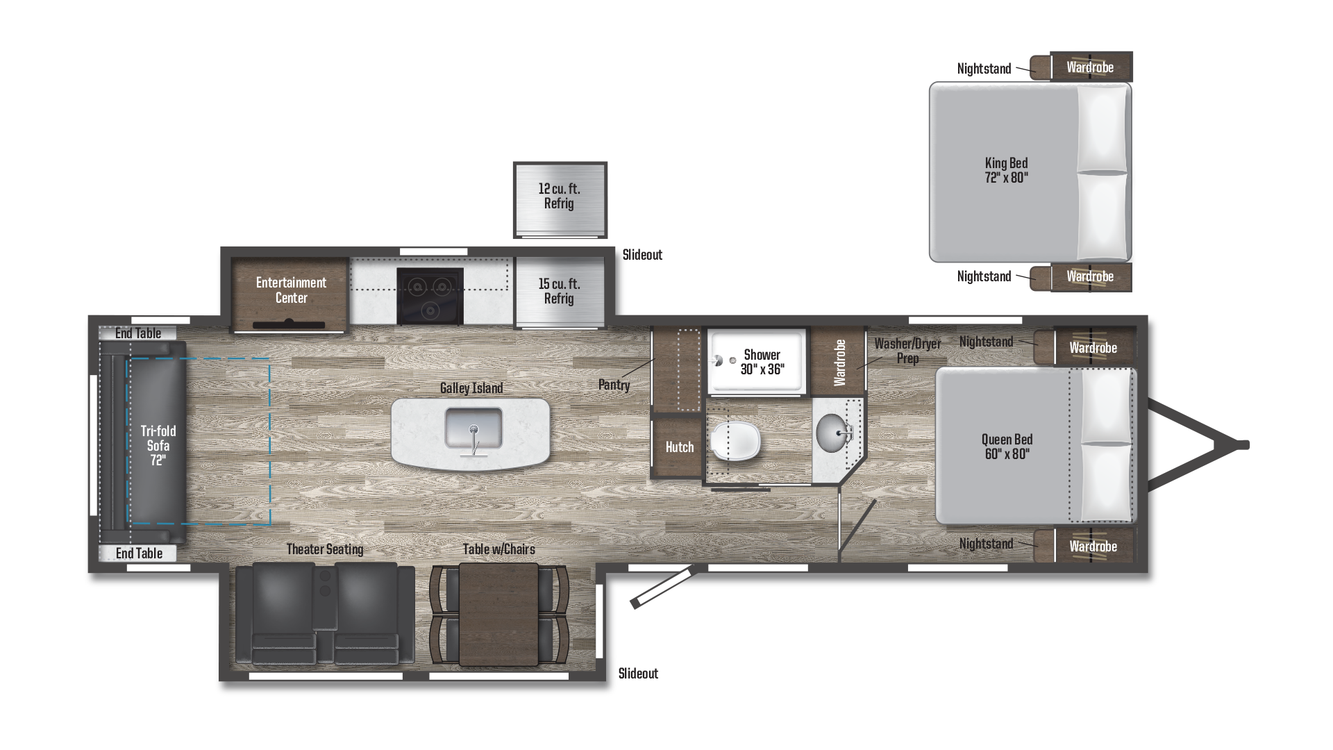 2025 Winnebago Voyage 3235RL floor plan diagram