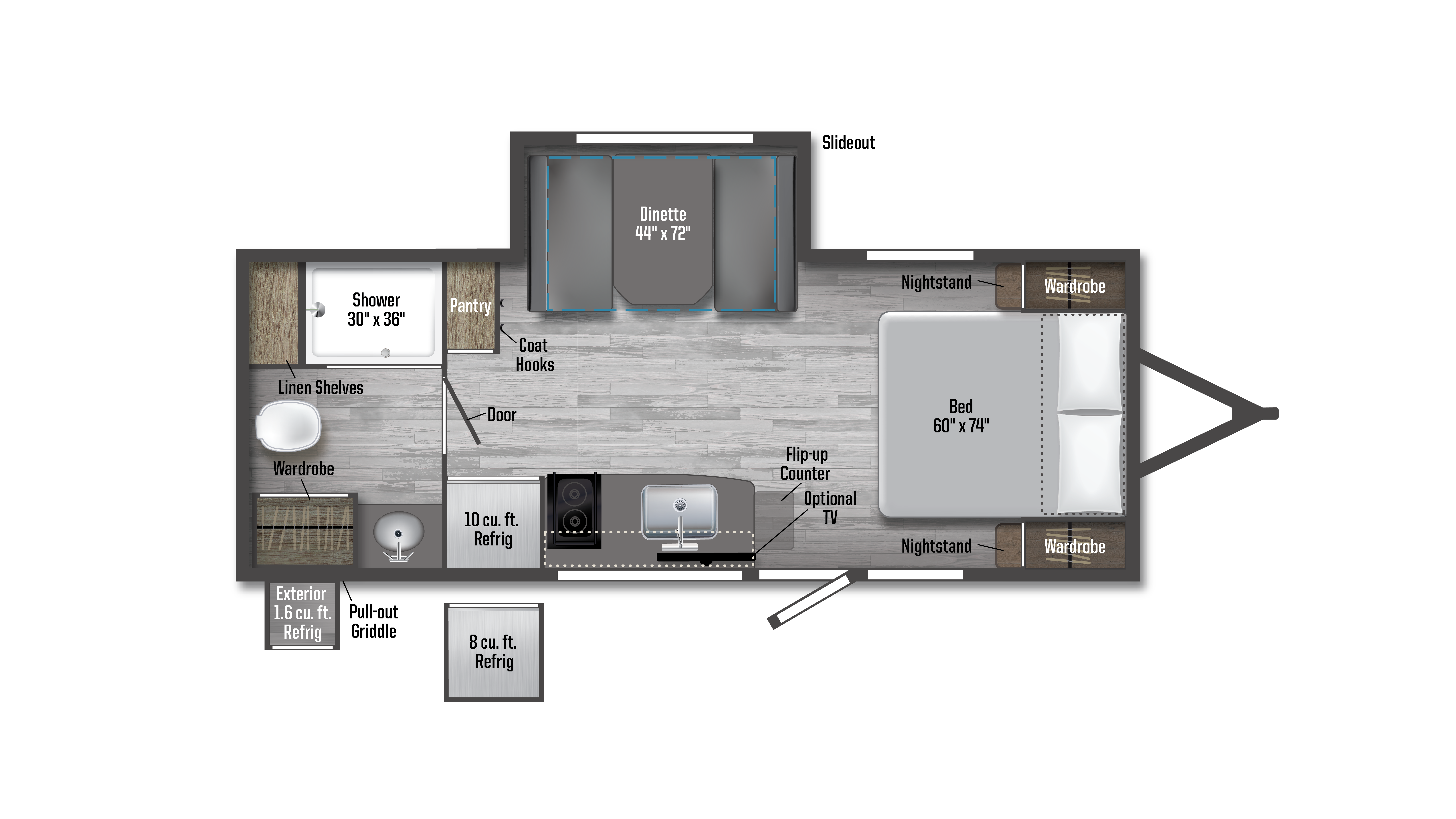 2025 Winnebago M-Series 1923RB floor plan diagram