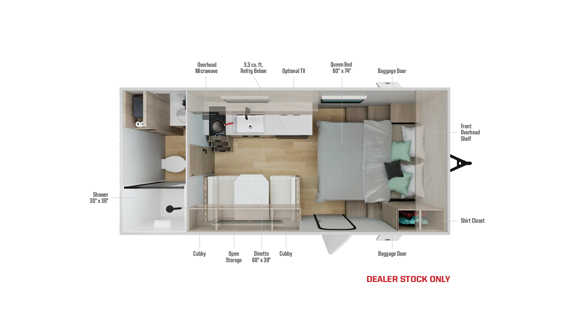 2026 Winnebago Access 15RB floor plan diagram