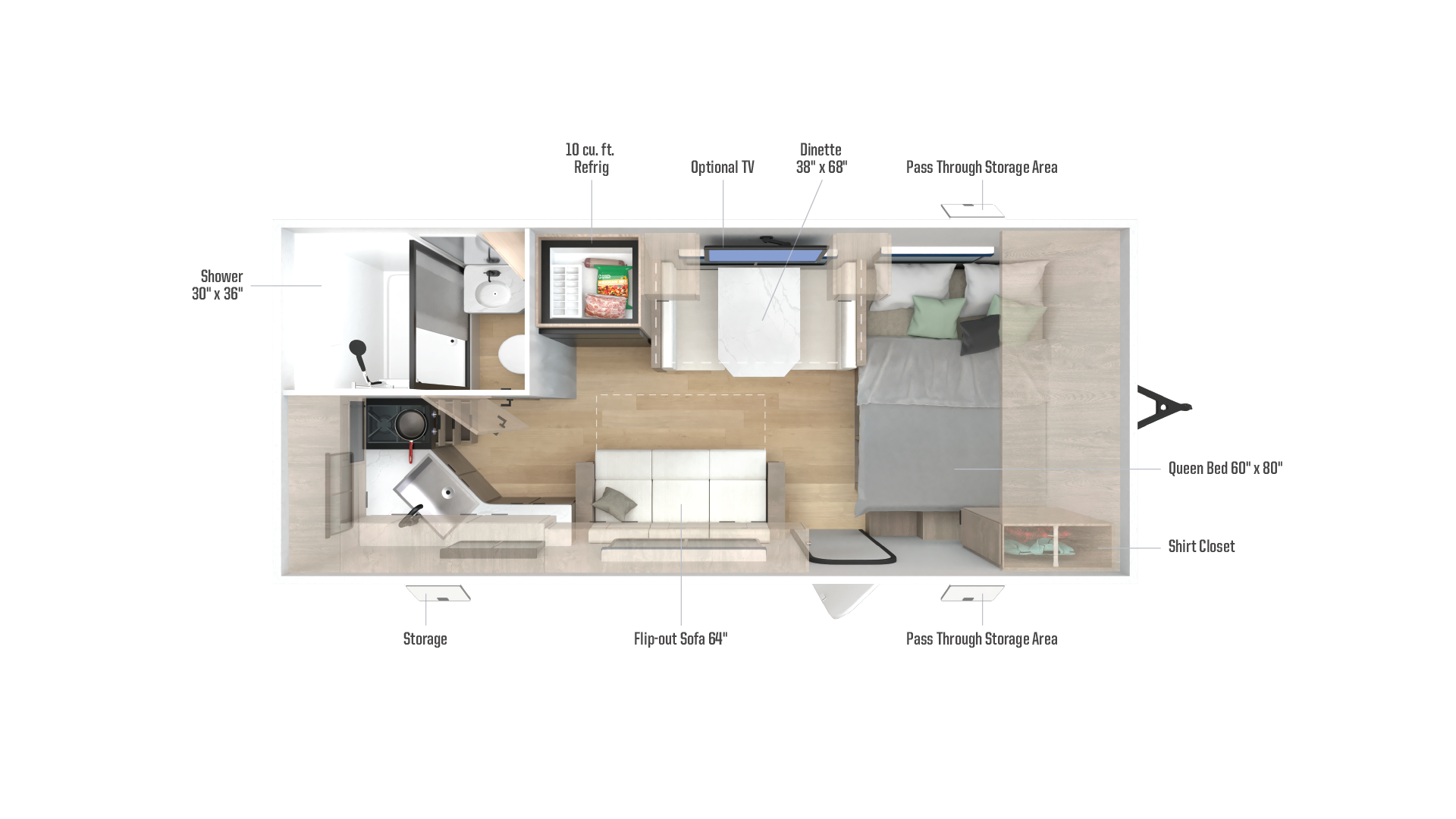 2026 Winnebago Access 18RK floor plan diagram