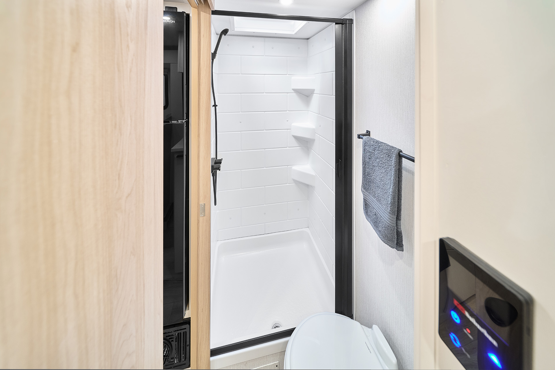 2026 Winnebago Micro Minnie 2108TB — Close up of the bath vanity inside a Winnebago Micro Minnie 2108TB