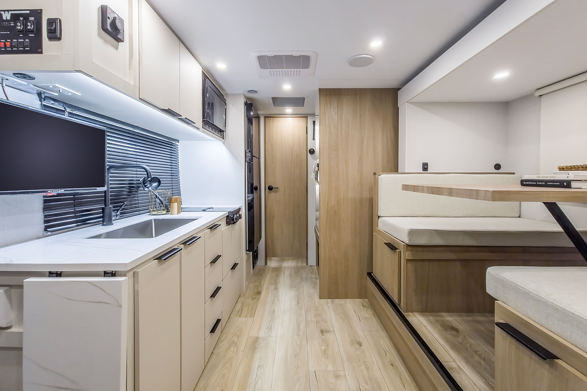 2026 Winnebago Micro Minnie 2200FBH — Front to back interior view of Winnebago Micro Minnie 2200FBH