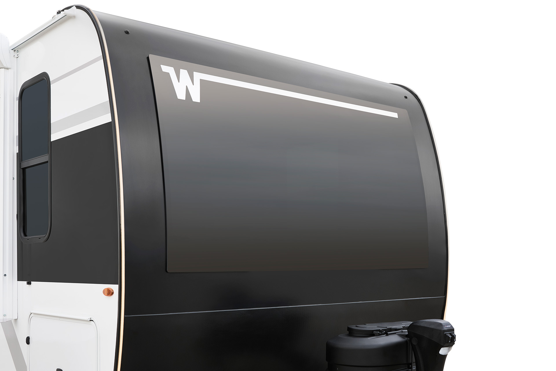 2026 Winnebago Thrive 22RBS — Exterior close up of the large window on a Winnebago Thrive 18FBS