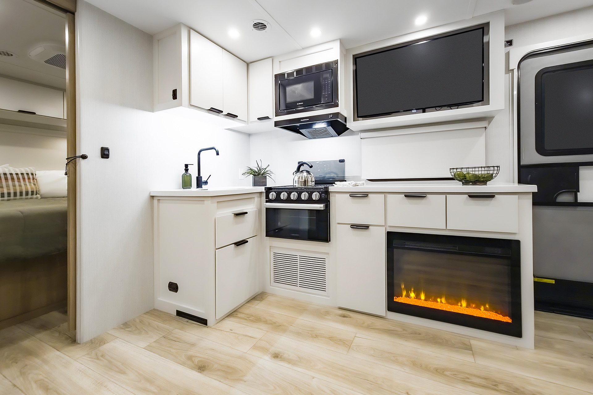 2026 Winnebago Thrive 22RBS — Close up of galley inside the Winnebago Thrive 22RBS