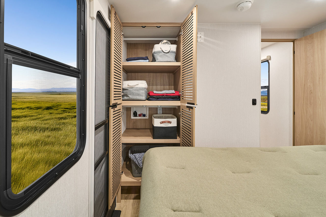 2026 Winnebago Thrive 24RKS — Bedroom Storage in Thrive 24RKS