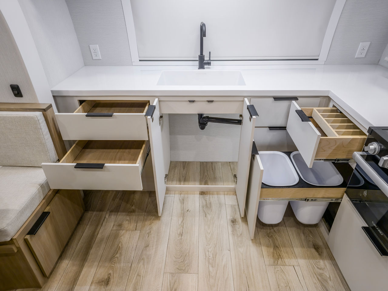 2026 Winnebago Thrive 26FKD — Galley Storage in Thrive 26FKD