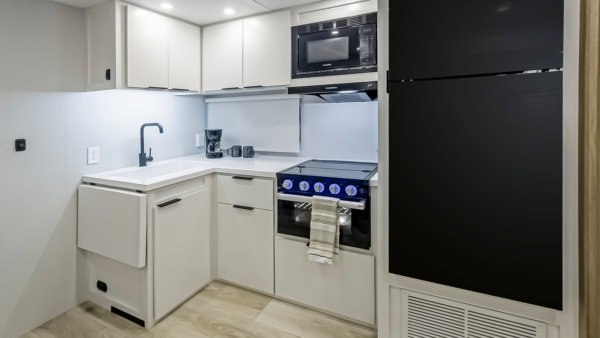 2026 Winnebago Thrive 28BHS — Close up of galley inside the Winnebago Thrive 28BHS