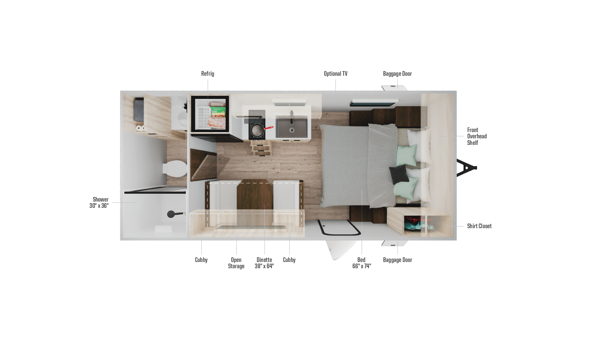 2026 Winnebago Access 16RB floor plan diagram