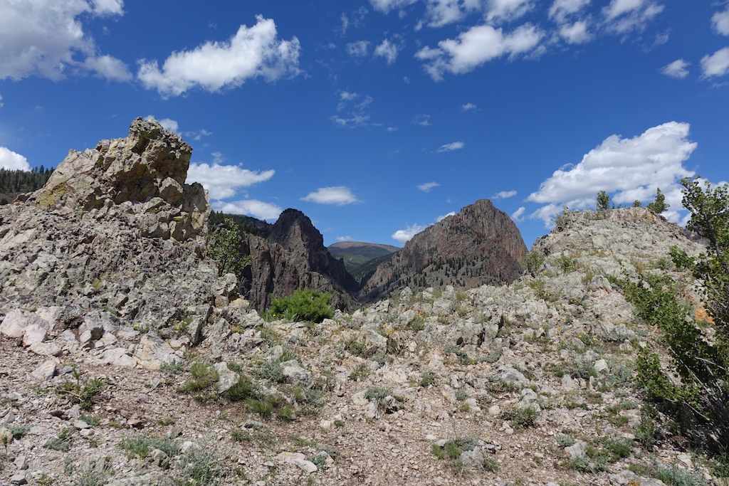 Rocky mountain top of Creede Inspiration Point.