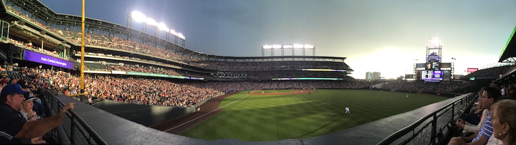 Panoramic view of Coors Field in Denver, Colorado